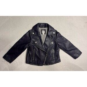 Baby GAP 3 Years Toddler Faux Leather Moto Jacket Biker Kids